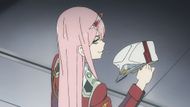 Zero Two as seen in anime (Image credit: CloverWorks)